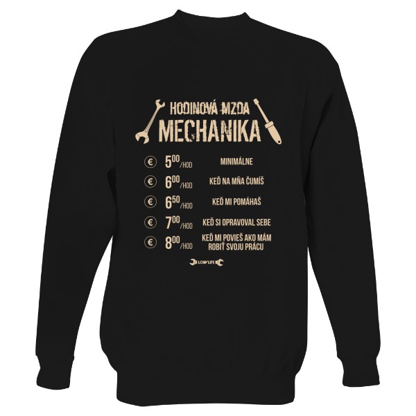 Hodinová mzda mechanika