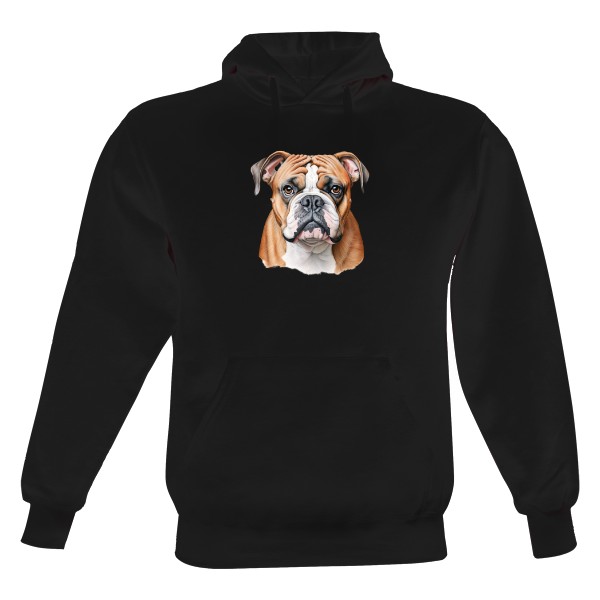 Anglický buldok bavlna a chlupy