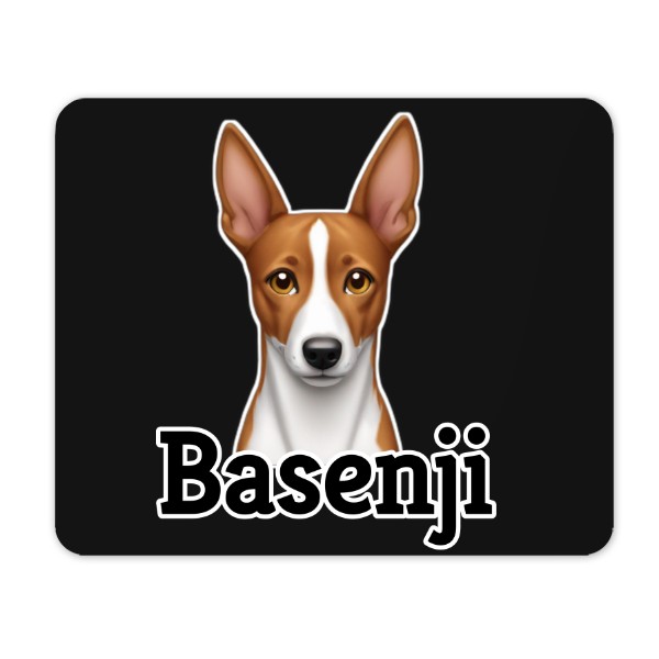 Basenji + nápis