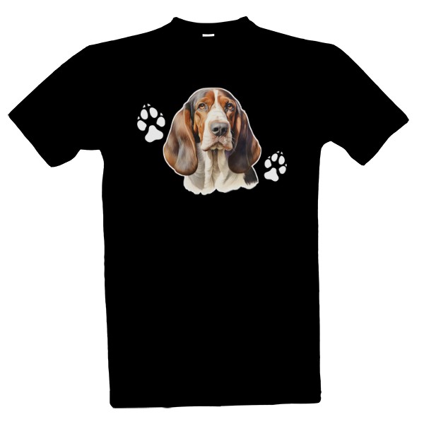 Basset hound z obou stran 