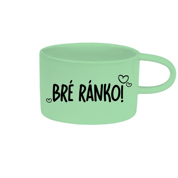 Hrnek Makronka s potiskem Bré ránko 