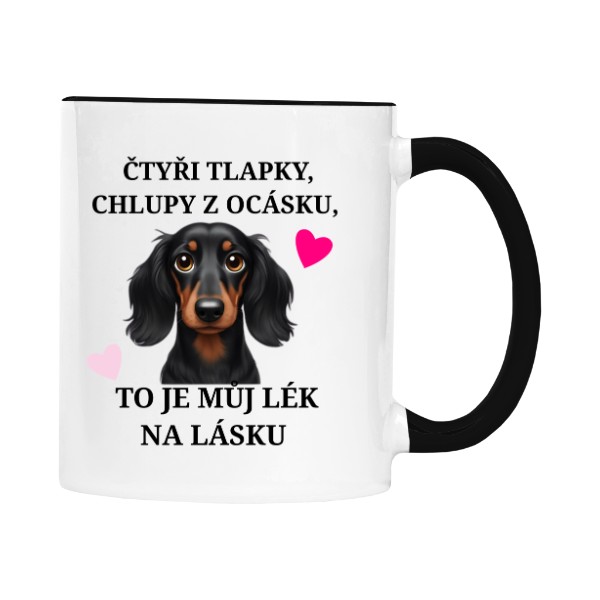 Černý Jezevčík s pálením