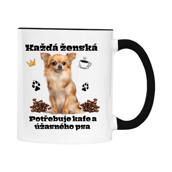 Čivava a kafe