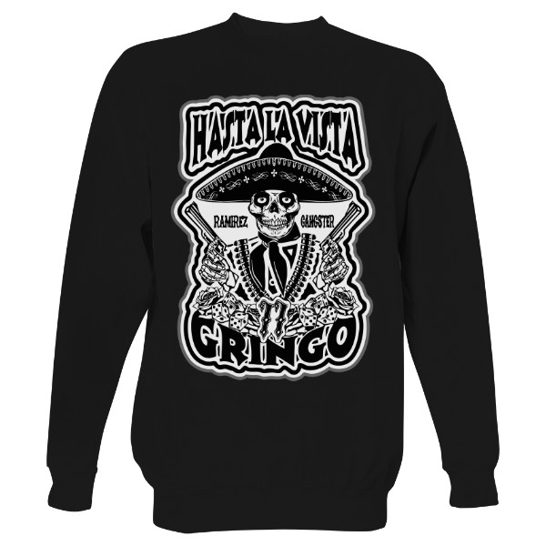 Mikina bez kapuce Unisex s potiskem hasta la vista bw ramirez bez kapuce hip hop