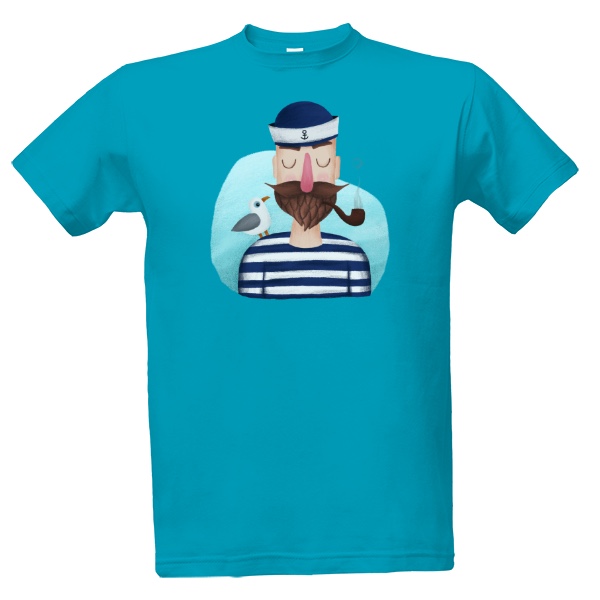 Tričko s potiskem Namořník ilustrovany