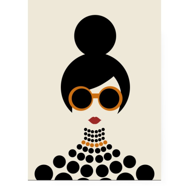 Fotoplátno 3:4 s potiskem Obraz Žena s brýlemi