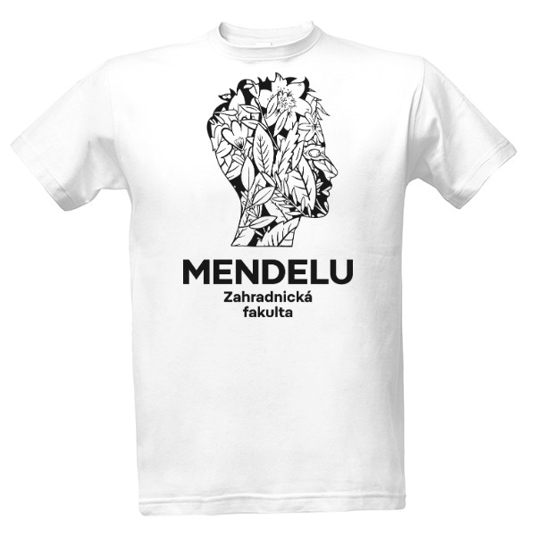 Květinová hlava | Pánské tričko Imperial bílé | ZF MENDELU
