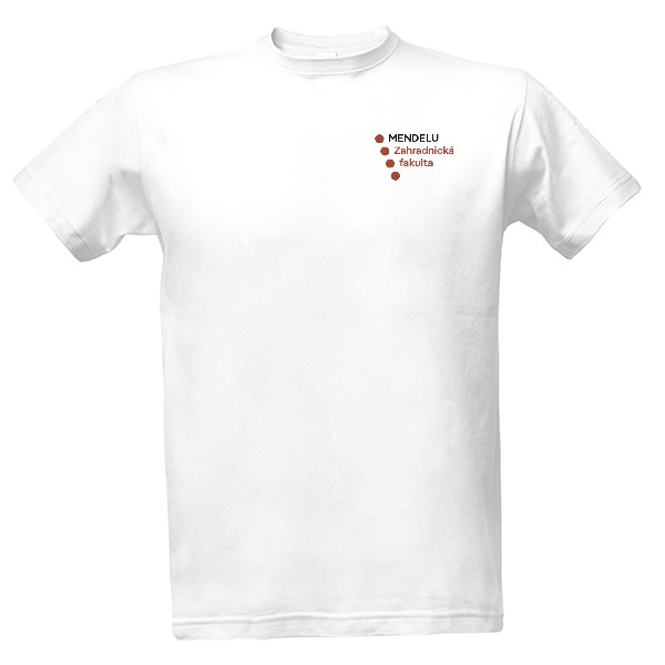 Pánské tričko Imperial bílé | Zahradnická fakulta MENDELU