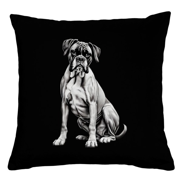 Sedící boxer - šedý