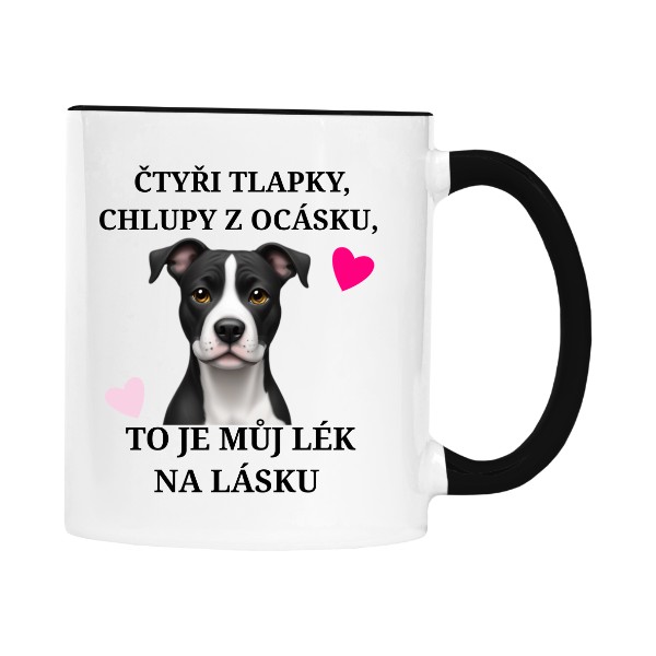Staford bílo - černý 