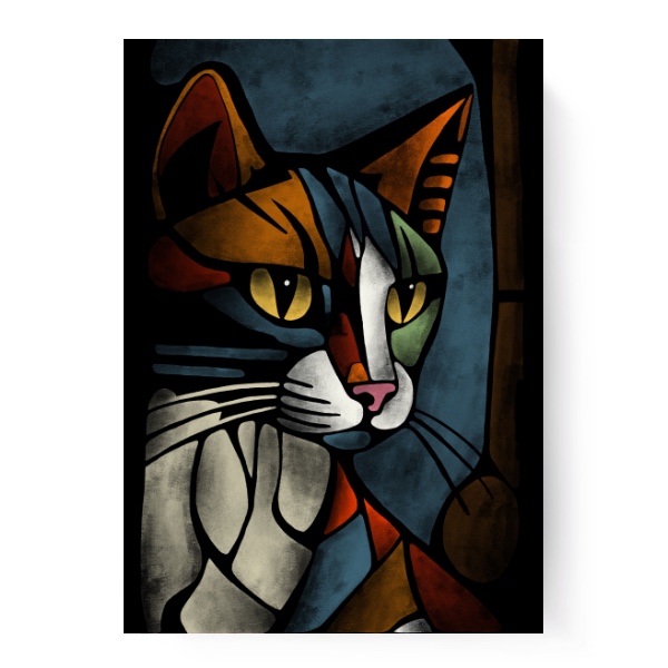 Fotoplátno 3:4 s potiskem Tajemná kočka