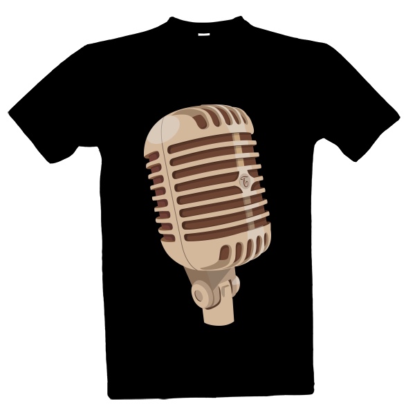 Tričko s potiskem Tričko mikrofon pánské